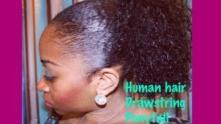 How To Wear Milky Way Wet & Wavy  Human Hair Drawstring Ponytail For Beginners