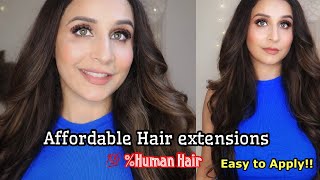 How To Put Hair Extensions || 2 Different Hairstyles Using Real Human Hair Extensions ||Festive Look