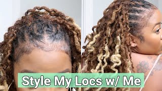 Recreating "Half Braids Half Sew-In" Style With My Locs
