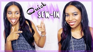 Installing A Quick Sew-In Weave With Leave-Out (For Lazy Peope)Zury Sistar