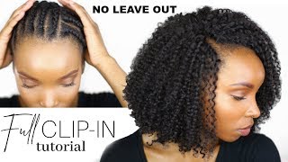 How To| Full Clip-In Install With No Leave Out Ft. Ali Express Yvonne Brazilian Kinky Curly Hair
