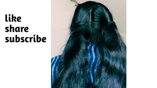 #Easy Double Folded Ponytail Hairstyle For Long Hair #Cute Hairstyle #Self Hair Styles #Dsm'S W
