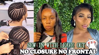 Watch Me Sew In With Leave Out | No Frontal No Closure |Strt To Finish| Ft Ulahair #Shorts