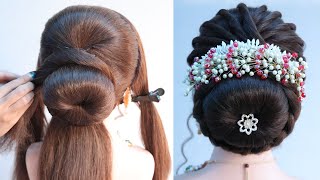Trendy Juda Hairstyle For Garba | Hairstyle For Navratri Look