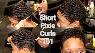 Short Pixie Curl... Cut And Curl On Relaxed Hair