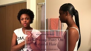 Low Swoop Ponytail On Short Natural Hair | Luvme Hair