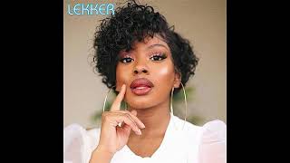 Lekker Colored Pixie Afro Kinky Curly Bob T Part Lace Front Human Hair Wig For Women Remy Hair