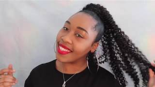 How To: Faux Ponytail Ft. Freetress Water Wave 22' Hair | Kabria Darshay