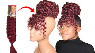 Pineapple Ponytail Crochet Wig Tutorial Using Expression Braid Extension - Easy Steps