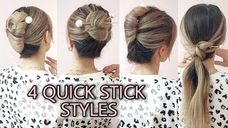 4 Hair Stick Hairstyles  Medium & Long Hairstyles