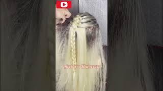 Back To School Faux Ponytail Hairstyle For Cute Girls #Hairtutorial#Shorts#Hairtrends#Youtubeshorts