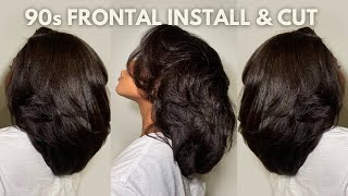 Cut, Install & Style Short Layered Kinky Straight Frontal Y2K 90'S  Ft Wowafrican