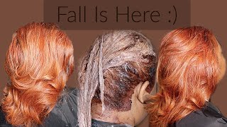Dying Her Hair Copper | Fall Haircolor | Natural Hair