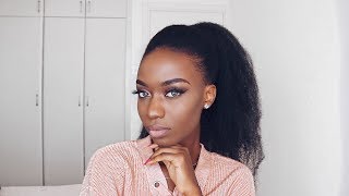How To: Ponytail On 4C Natural Hair | With Marley Hair.