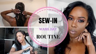 How To Wash Your Sew In Weave Ft. Unice Hair Peruvian Straight
