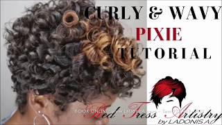 Curly Wavy Pixie Tutorial/Short Hair Specialist/New Betty Boop/Dallas, Grand Prairie, Irving, Dfw Tx