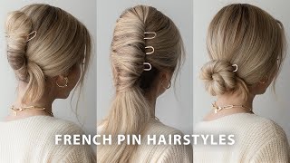 How To: 3 Easy French Pin Hairstyles  Hair Pin Hairstyles For Long Hair