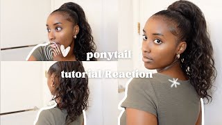 Ponytail Tutorial/Reaction    #Ponytail #Hair #Hairtutorial
