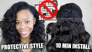 "Clip Weave" Tutorial *No Braids, Glue, Or Sew* Ft. Asteria Hair Kinky Straight Clip-Ins!