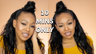 Easy 10 Min How To Half Up Half Down Ponytail
