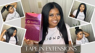 How To Install Tape-In Extensions | Nia Wigs Kinky Straight Hair