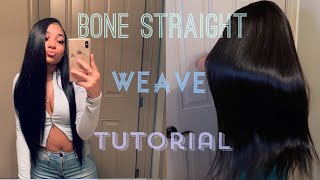 Bone Straight Sew In (With Leave-Out)