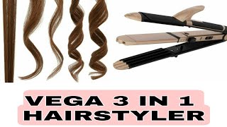 Vega 3 In 1 Hairstyler | Review & Demo | Hair Straightener | Curler | Crimper
