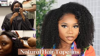 I Tried Curly Tape-Ins On My 4B/C Natural Hair  Realistic Results | Curls Queen Review | Chev B.