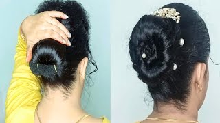 Easy Bun Hairstyles ! Easy Bun Hairstyles For Medium Hair ! Bun Hairstyles With Donut By Monikastyle