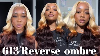 Omg This Color  Perfect For Fall! Reverse Ombre 613 Body Wave  Closure Install Ft Hermosa Hair