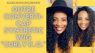 Outre Converti-Cap "Curly K.O." Wig (Leave-Out + Full Wig + Ponytail: Curls, Volume & Text
