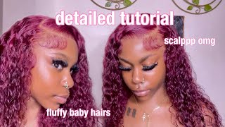 Perfect Fall Wig  99J Wig Install | Trying New Products | Unice Hair