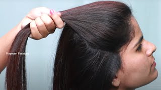 Party Wear Hairstyle For Medium Hair || Easy Party Hairstyle For Girls || Hairstyle For Medium Hair