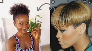 Hair Transformation: Rihanna'S Inspired Pixie Cut/Mushroom Style/Detachable Quick Weave
