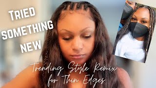Something New| Diy Braids And Sew In| Minimal Leave Out| Trending Style Remix For Thin Edges