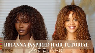 Rihanna Curly Hair Sew In Tutorial