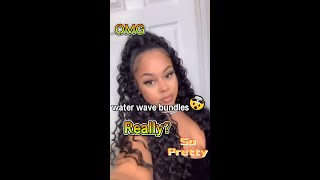 Diy Hairstyle:Watch How She Turns Water Wave Bundles Into Ponytail| Ft. Wavymy Hair