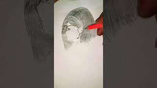 How To Draw A Girl With Short Hairstyle And Mask Step By Step#Shorts#Shortvideo#Youtubeshorts#Viral