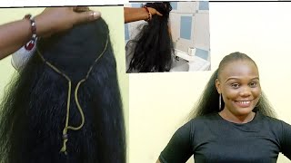 How To Make A Ponytail Wig With A Weave/ Reusing An Old Weave.
