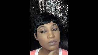 Quick Soft Halo Eye Tutorial / Outre Duby Wig -Pixie Review /1000 Subscribers Giveaway
