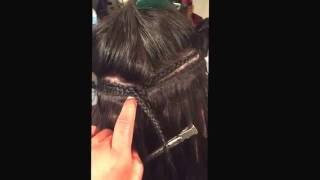 Weave Extensions On Thin Hair ( Double Braids Technique)