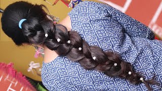 Affectionate Braided Ponytail Hairstyle For Long Hair | Hairstyle For Wedding | Hairstyle For Brides