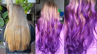 Dirty Blonde To Reverse Purple Ombre | With Olaplex