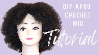 How To Make A Realistic Crochet Afro Wig With Invisible Part | Beginner Friendly