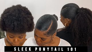 Best Method For A Super Sleek Ponytail On Natural Hair, No Heat Ft Betterlength