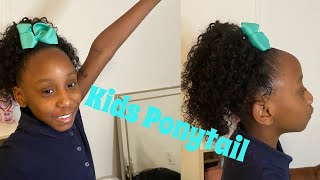 Cute Easy Hairstyle For Little Girls! | Easy Ponytail For Kids! | No Bobby Pins!