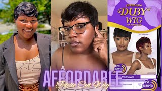 A Must Watch  Affordable Human Pixie Cut Wig | Wearing Outre Pixie Mohawk Straight Out The Box!