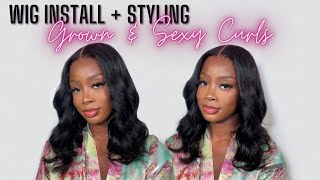 Jet Black, Grown & Sexy Soft Curls | Quick, Easy Bob Wig Install | Alipearl Hair