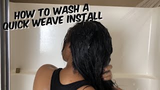 How I Wash My Quick Weave Install | Adriana Jenise