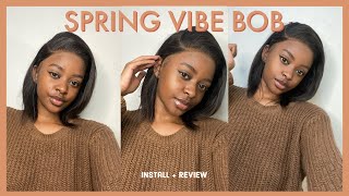 Spring Has Sprung || Bob Wig Install + Review || Feat Aligrace Hair.